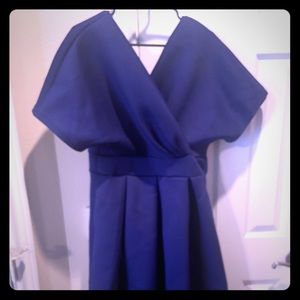 Formal fall off the shoulder plus size midi dress